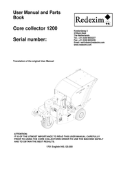 Redexim Core Collector 1200 User Manual And Parts Book
