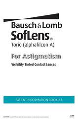 Bausch & Lomb SofLens Toric alphafilcon A Patient Information Booklet
