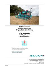 Sulky XEOS PRO Original Instructions Manual