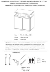 GFW POLAR HIGH GLOSS LED TV UNIT Assembly Instructions Manual