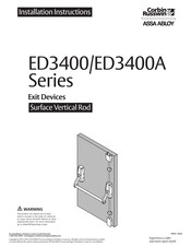 Assa Abloy Corbin Russwin ED3400A Series Installation Instructions Manual