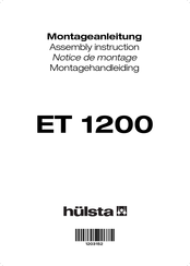 Hülsta ET 1200 Table 121831 Assembly Instruction Manual