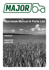 Major TDR16000 Operator's Manual & Parts List