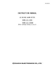 Daiichi Electronics SVD-LL-105D Instruction Manual