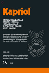 Kapriol GAMMA 2 Manufacturer's Instruction And Information