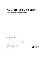 Analog Devices ADSP-21160 EZ-KIT Lite Manual