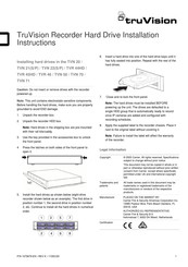 TruVision TVR 46 Installation Instructions