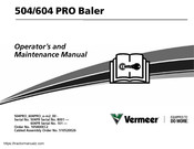 Vermeer 504 PRO Operator And  Maintenance Manual