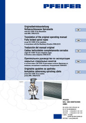 Pfeifer VVS-1 Operating Manual