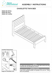 Home International Furniture CHARLOTTE D520-05 Assembly Instructions Manual