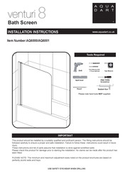 Aquadart Venturi 8 Installation Instructions Manual