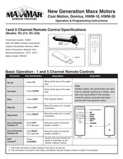MaxxMar Cool Motion Operation & Programming Instructions
