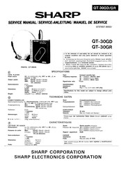 Sharp QT-30GR Service Manual