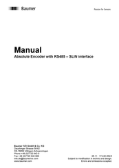 Baumer GXM7W SLIN Manual