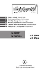 Maestro MR 1803 Owner's Manual