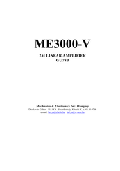 Mechanics & Electronics ME3000-V Quick Start Manual