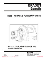 Paccar Winch Braden Gearmatic BG3B Installation Maintenance And Service Manual