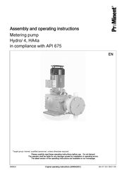 ProMinent HA4a Assembly And Operating Instructions Manual