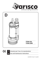 VARISCO TITAN 2GL 160-34 T Use And Maintenance Instructions
