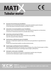 ACM MATIX 100A Instructions And Warnings For Fitters
