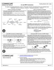 Commscope LC Instructions For Use