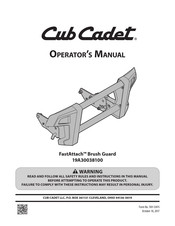 Cub Cadet FastAttach Brush Guard Operator's Manual