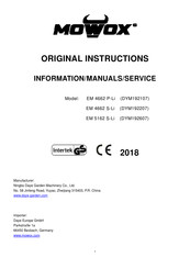 Mowox DYM192107 Original Instructions Manual