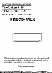 Telefunken TEALCE-12CHSA Instruction Manual