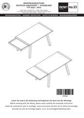 Hülsta now! no.10 Dining Table 2600 Assembly Instruction Manual