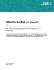 Hitachi HCP Anywhere Edge On-Site Setup And Recovery