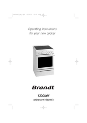 Brandt KV368WE1 Operating Instructions Manual