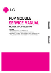 LG PDP42V5 Series Service Manual