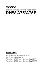 Sony 10001 Maintenance Manual