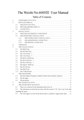 Weishi T59813 User Manual