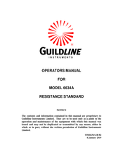 Guildline 6634A Resistance Standard Operator's Manual