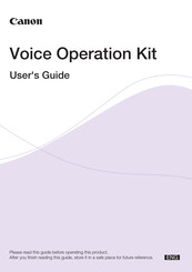 Canon Voice Operation Kit User Manual