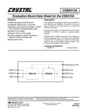 Cirrus Logic Crystal CDB8415A Manual