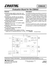 Cirrus Logic Crystal CDB6422 Manual