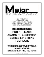 Major Manufacturing ADAMS RITE 4501 Series Instructions Manual