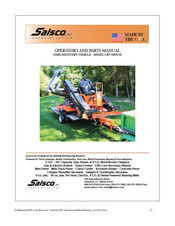 Salsco CRV 0009130 Operator And Parts Manual