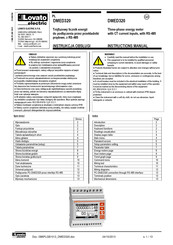 LOVATO ELECTRIC DMED320 Instruction Manual