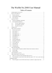 Weishi 2000 User Manual