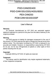 ICP DAS USA PEX-CAN200I-T User Manual