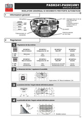 DITEC PASM24W1 User Manual