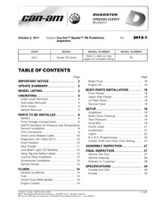 Can-Am Spyder RS Series Predelivery Bulletin