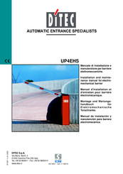DITEC UP4EHS Installation And Maintenance Manual