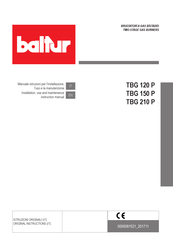baltur TBG 120 P Installation, Use And Maintenance Instruction Manual