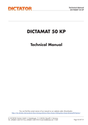 Dictator 700082 Technical Manual