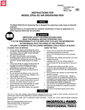 Ingersoll-Rand EP50-EU Instructions Manual