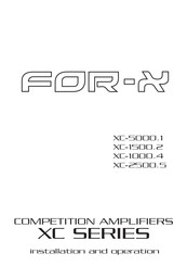 For-x XC-1500.2 Installation And Operation Manual